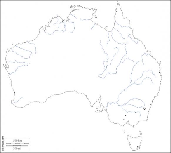 Australia Map Outline For Kids