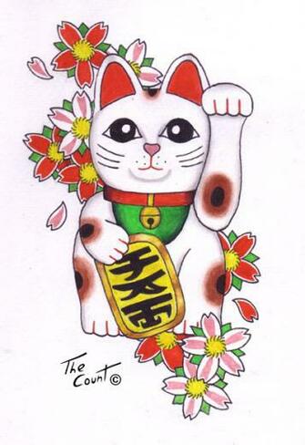 Japanese Good Luck Cat Wallpaper That Lucky Maneki Neko