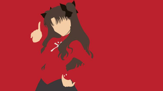 Rin Tohsaka Vector Minimalist Wallpaper By Isaacgal