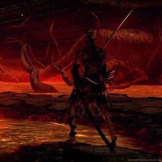 Dark Souls Tanning In Lava Pits Wallpaper For iPad