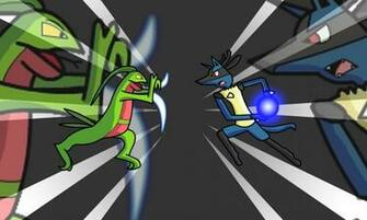 Lucario Vs Grovyle Wallpaper By Hammerhead101202