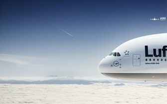 Wallpaper Aircraft Plane Airbus A380 Lufthansa