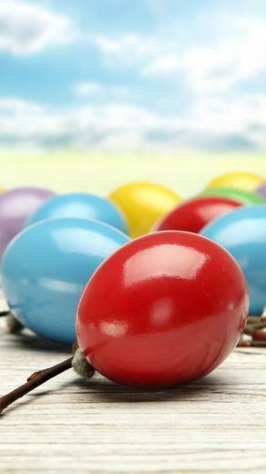 Colorful Easter Eggs iPhone Wallpaper