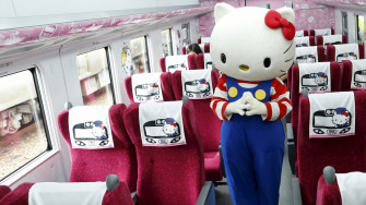 All Adorb Take The New Hello Kitty Themed Train In Taiwan Cond