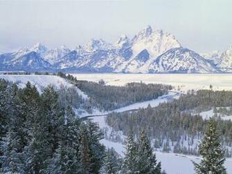 Winter Mountain Forest Wyoming Desktop Pc And Mac Wallpaper