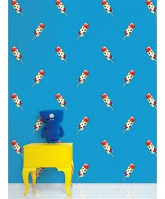 Wallcandy Arts Push Pops Blue Wallpaper Style