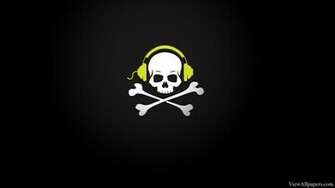 Skull Black Background HD Wallpaper