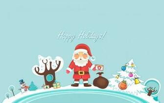 Santa Claus Happy Holidays Wallpaper HD