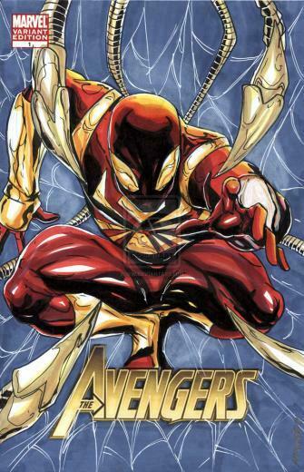Avengers Iron Spider Sketch Cover By Jonhughes