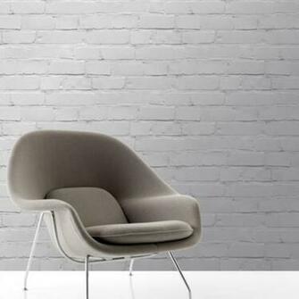 Loft Brick Effect Wallpaper Gray White Contemporary