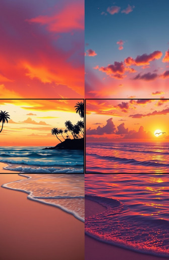 Dual Monitor Wallpaper Beach