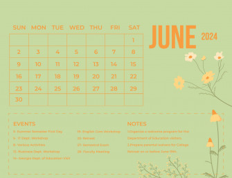May June Calendar Wallpaper