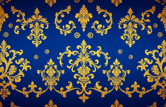Royal Blue And Gold Wallpaper