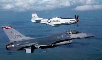 Wallpaper F Fighting Falcon And P Mustang X Desktop