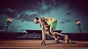 Usain Bolt Night Start Wallpaper