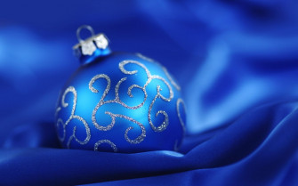Blue Christmas Balls Baubles And