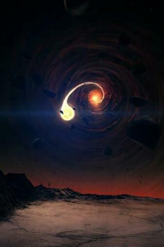 Black Hole Scene iPhone 4s Wallpaper