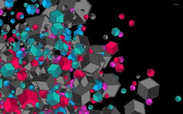 Colorful Cubes Wallpaper Vector