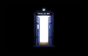 Doctor Who Tardis Box Black Background