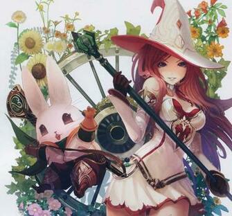 Art Tachikawa Mushimaro Bimo Shingeki No Bahamut Girl Hat Wand