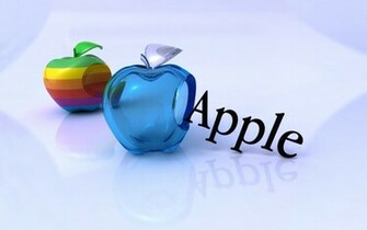Glass Apple Wallpaper Stock Photos