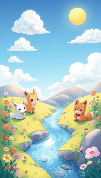 Aesthetic Cartoon Image Wallpaper