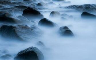 Stones Smoke Veil Beach Stock Photos Image HD Wallpaper