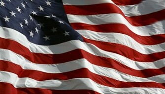 Usa Flag Waving In The Wind