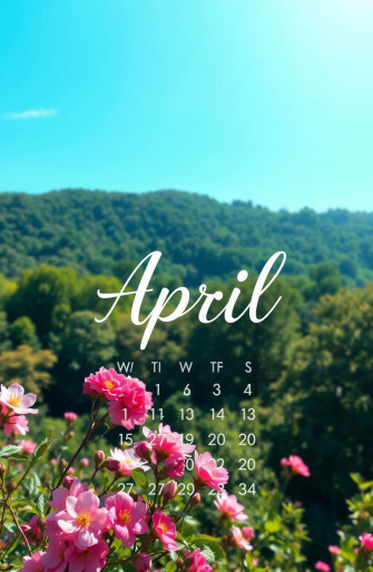 April Calendar Wallpaper