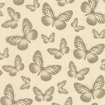 Love Wallpaper Metallic Butterfly Cream Gold