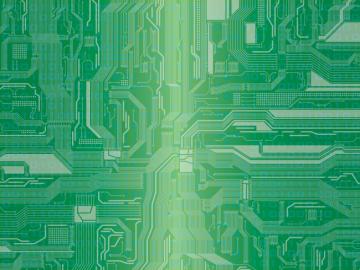 Electronic Green Card For Technology Powerpoint Templates