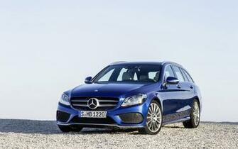 Mercedes Benz C Class Estate Blue Wallpaper HD Car