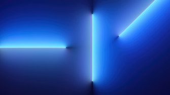 iPhone Pro Ios Stock Blue Background Neon Lights Glowi Kde