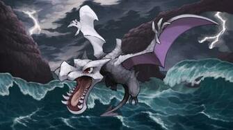 Aerodactyl Pokemon Dragon Sea Waves
