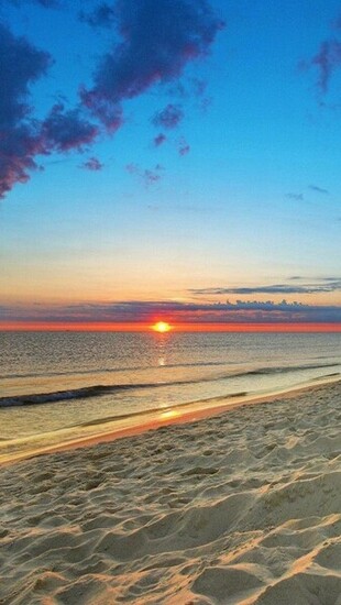 Ocean Beach Sunset HD iPhone Wallpaper