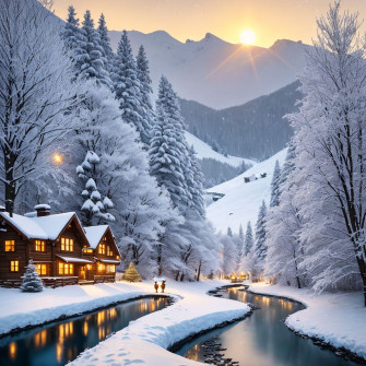 A Fabulous Winter Landscape From Height Of M On The