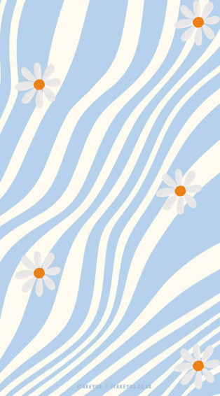 Summer Aesthetic Wallpaper Ideas Blue White Groovy