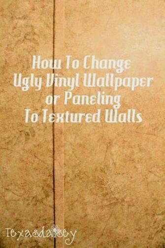 Change Ugly Vinyl Wallpaper Or Paneling To Textured Walls