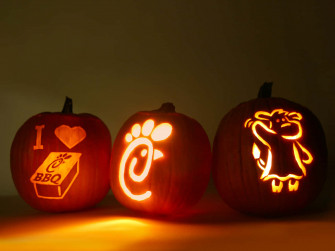 Pumpkin Carving With Lights Picture Wallpaper