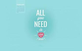 February Love And Jesus Desktop Calendar