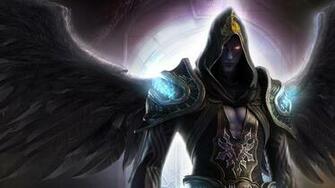 Angels Wings Wallpaper Black Dark Hooded