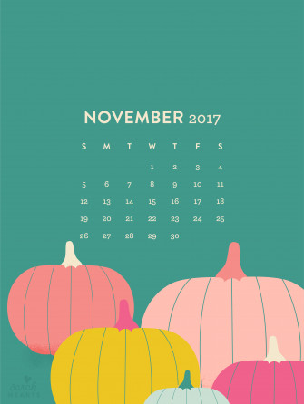 November Pumpkin Calendar Wallpaper Sarah Hearts