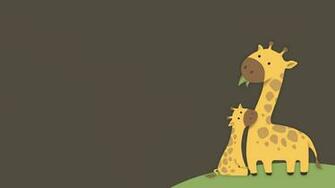 Giraffe Snacktime Wallpaper
