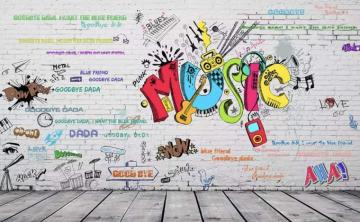 Amazon Murwall Graffiti Wallpaper Music Wall Mural Brick