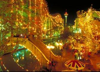 San Antonio Riverwalk En Navidad Wallpaper