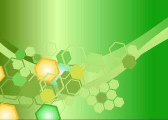 Bright Green Hexagon Background Vector