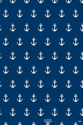 Navy White Anchor Background Wallpaper