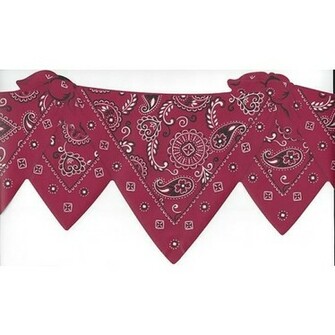 Red Bandana Scarf Swag Cowboy Western Laser Cut Wallpaper Border All