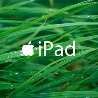 Apple Grass With iPad Text Wallpaper