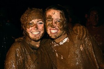 Women Dirty Wallpaper Smiling Mud